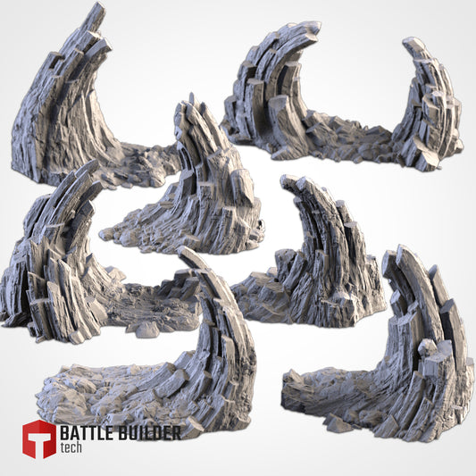 Rocky Planet & Crystal Waves - 40k - DnD - AOS - Tabletop Terrain